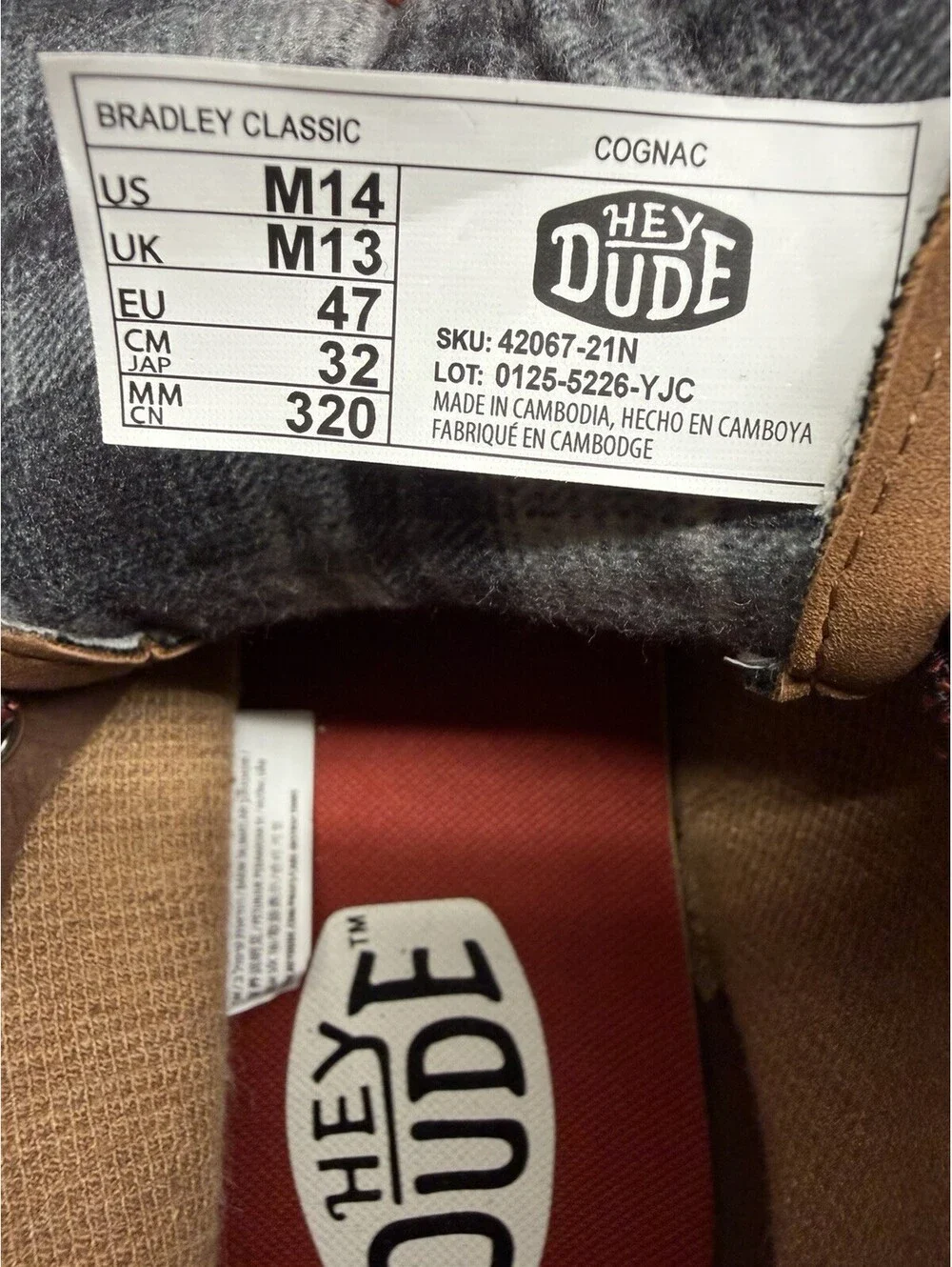 HEY DUDE Bradley Classic Men’s Size 14 Casual Boots Cognac Brown 42067-21N NEW